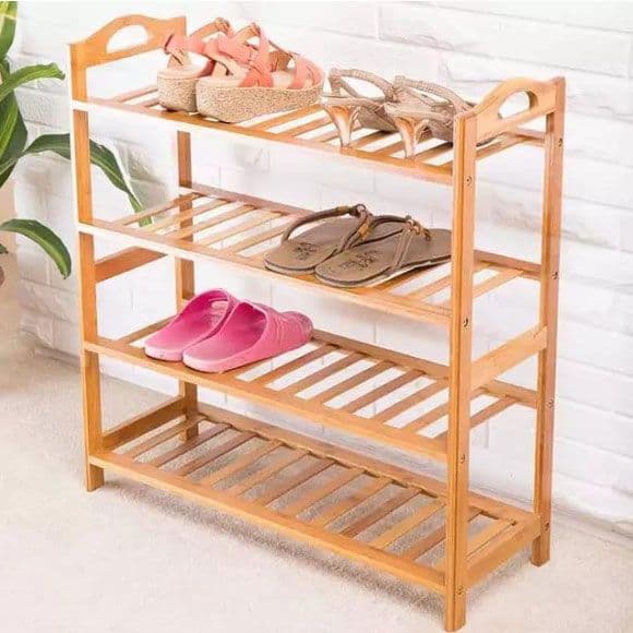 Bamboo Shoe Rack view 1