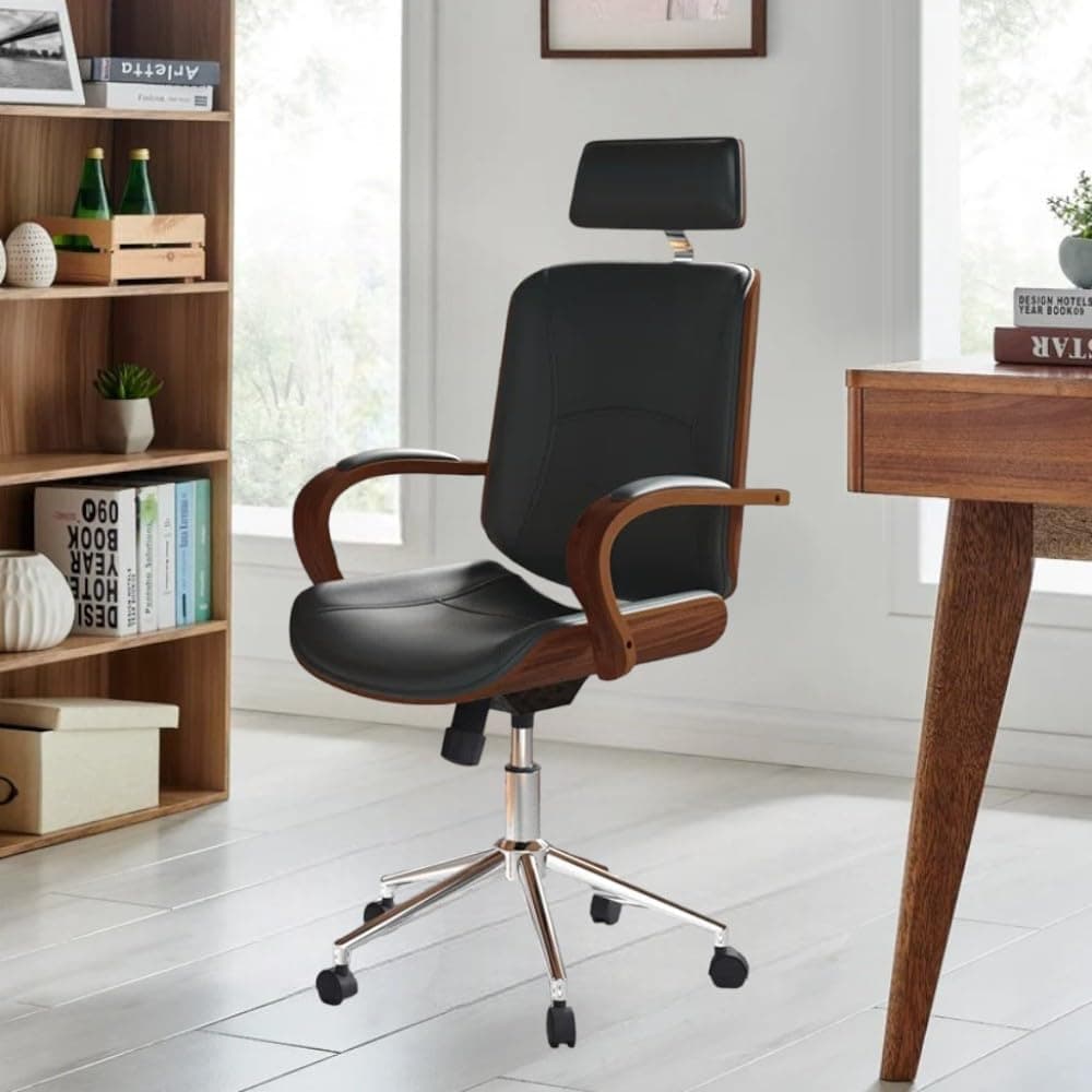 Walnut Office Chair view 1